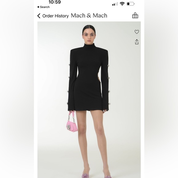 MACH & MACH Crystal-Embellished Cutout Ribbed-Knit Mini Dress - Picture 5 of 13